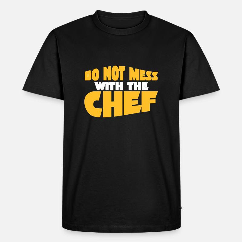 Chef - Männer Premium Bio T-Shirt - Schwarz