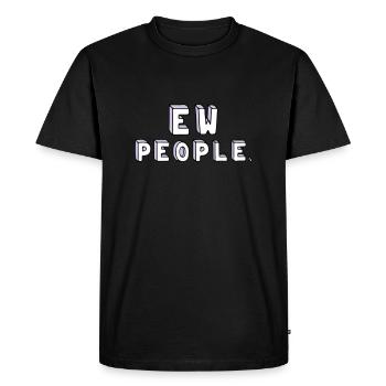 Les gens sont stupides. - T-shirt Premium bio Homme - noir - Devant - Nico (187cm)