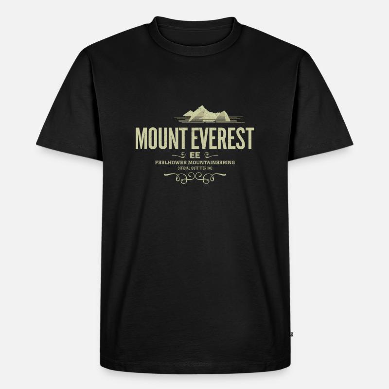 Mount Everest T-Shirt - Männer Premium Bio T-Shirt - Schwarz