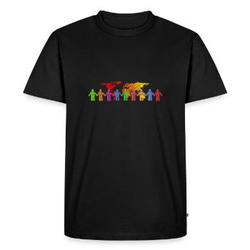 monde de couleurs - T-shirt Premium bio Homme - noir - Devant - Nico (187cm)