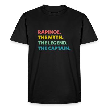 Rapinoe Der Mythos Die Legende Der Kapitän - Männer Premium Bio T-Shirt - Schwarz - Vorne - Nico (187cm)
