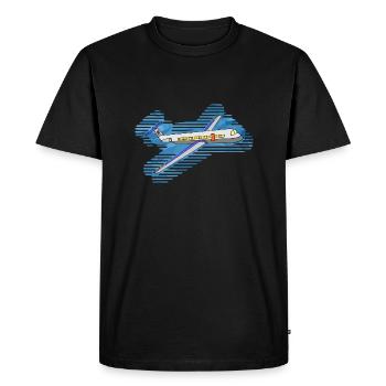 Plane - Men's Premium Organic T-Shirt - black - Front - Nico (187cm)