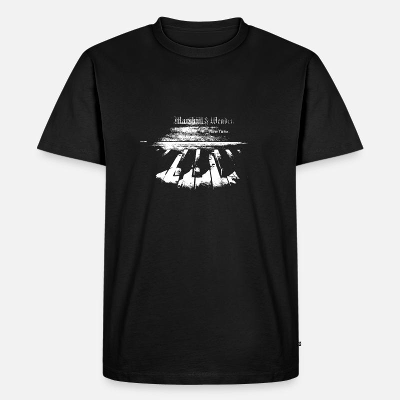 Klavier - Männer Premium Bio T-Shirt - Schwarz