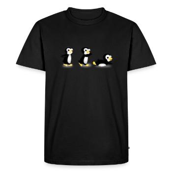 pingurun - T-shirt Premium bio Homme - noir - Devant - Nico (187cm)