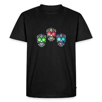 Art de crâne de sucre - T-shirt Premium bio Homme - noir - Devant - Nico (187cm)