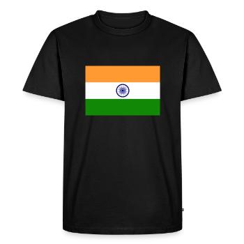 India flag - T-shirt Premium bio Homme - noir - Devant - Nico (187cm)