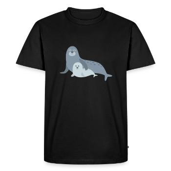 Famille Robbe - T-shirt Premium bio Homme - noir - Devant - Nico (187cm)