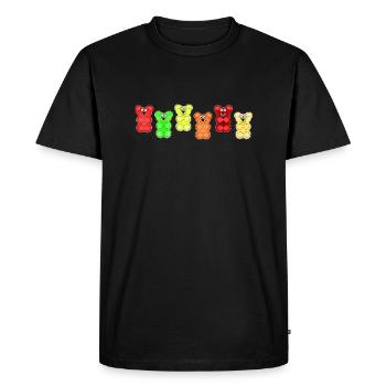 Gummy bears - Men's Premium Organic T-Shirt - black - Front - Nico (187cm)