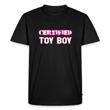 GARÇON JOUET CERTIFIÉ - T-shirt Premium bio Homme - noir - Devant - Nico (187cm)