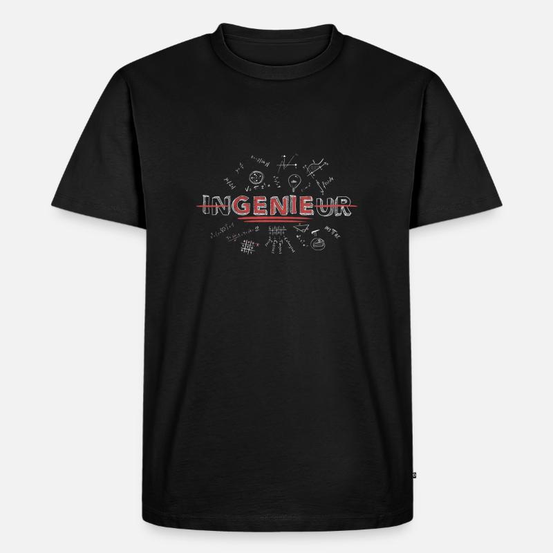 Ingenieur oder doch Genie? - Männer Premium Bio T-Shirt - Schwarz
