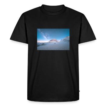 La galaxie de la Voie lactée au-dessus du mont Olympe en Grèce - T-shirt Premium bio Homme - noir - Devant - Nico (187cm)