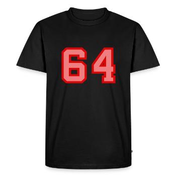 Cool Retro Retrostyle Numéro de maillot numéro de dos - T-shirt Premium bio Homme - noir - Devant - Nico (187cm)