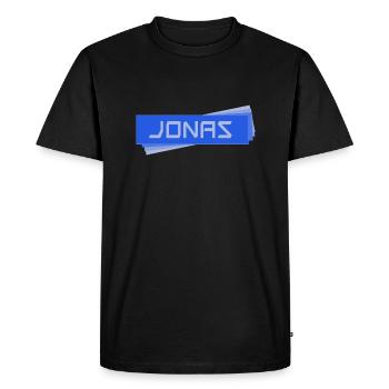 Porte-nom JONAS Jonas - T-shirt Premium bio Homme - noir - Devant - Nico (187cm)