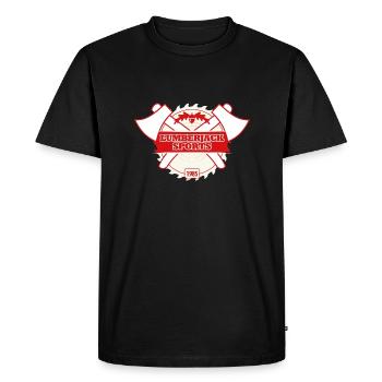 lumberjack sport logo - Men's Premium Organic T-Shirt - black - Front - Nico (187cm)