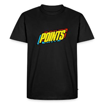 Points - Men's Premium Organic T-Shirt - black - Front - Nico (187cm)