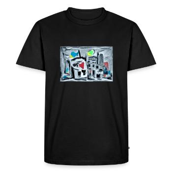 City Flow - Men's Premium Organic T-Shirt - black - Front - Nico (187cm)