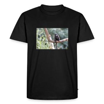 Tamarin à manteau noir Schwarzrückentamarin - T-shirt Premium bio Homme - noir - Devant - Nico (187cm)