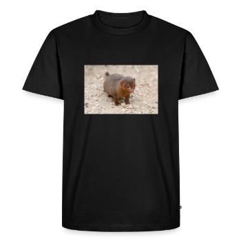 dwarf mongoose (in german Zwergmangusten) Helogale - Men's Premium Organic T-Shirt - black - Front - Nico (187cm)