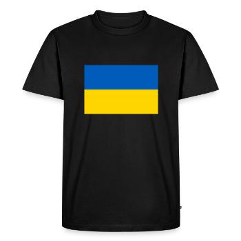 Drapeau de l’Ukraine - T-shirt Premium bio Homme - noir - Devant - Nico (187cm)