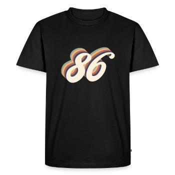 86th anniversary vintage - Men's Premium Organic T-Shirt - black - Front - Nico (187cm)
