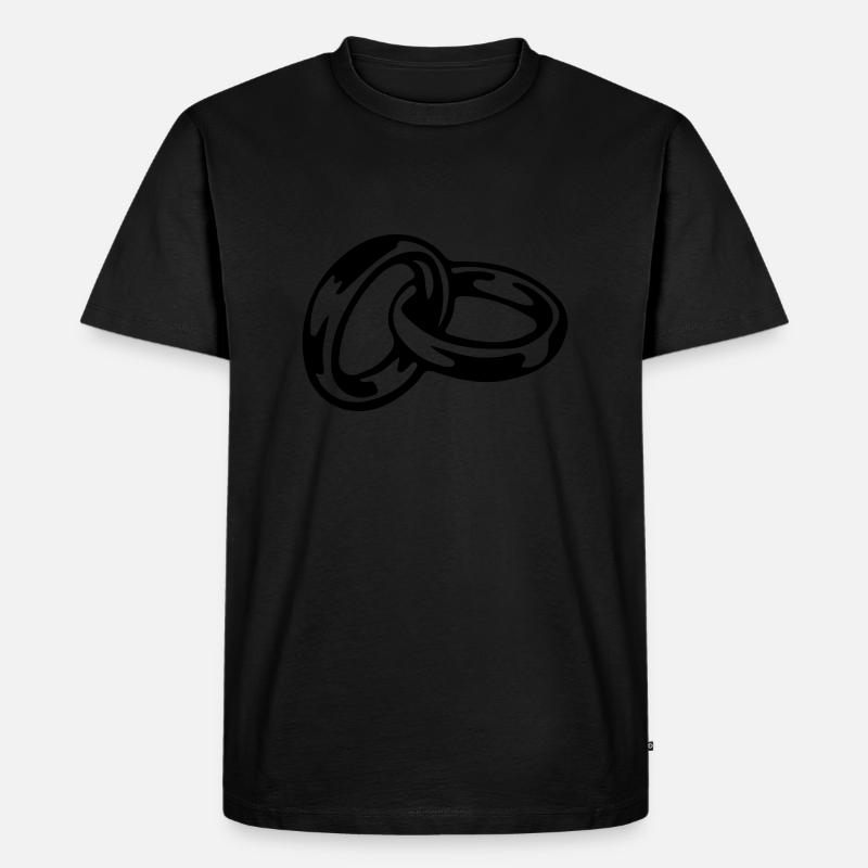 eheringe - Männer Premium Bio T-Shirt - Schwarz