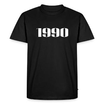 1990 - Gift born in 1990 - Men's Premium Organic T-Shirt - black - Front - Nico (187cm)