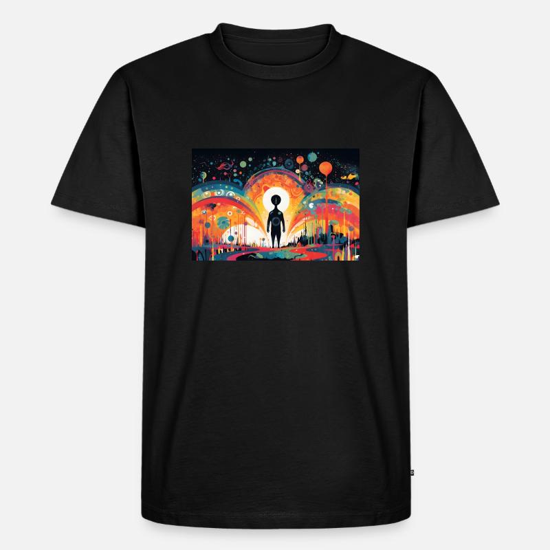 DreamingTime - Männer Premium Bio T-Shirt - Schwarz