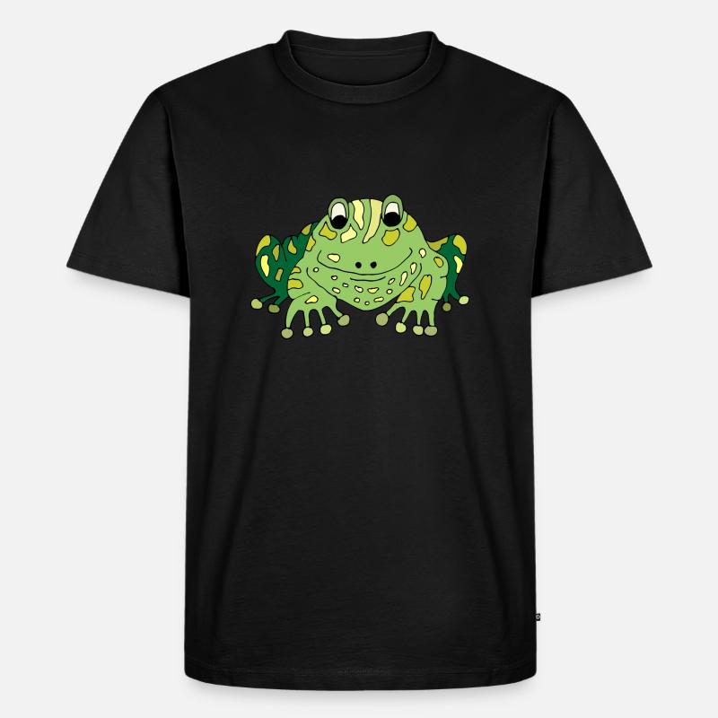 Frosch - Männer Premium Bio T-Shirt - Schwarz