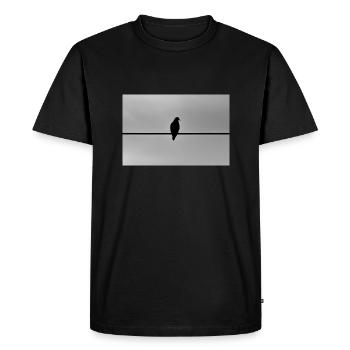 pigeon - Men's Premium Organic T-Shirt - black - Front - Nico (187cm)