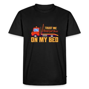 Croyez-moi, je vais vous mettre sur mon lit Conducteur de dépanneuse - T-shirt Premium bio Homme - noir - Devant - Nico (187cm)