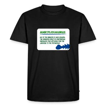 Dinosaures: Ankylosaurus - fait intéressant - T-shirt Premium bio Homme - noir - Devant - Nico (187cm)