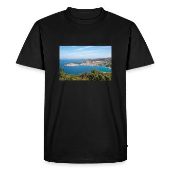 Vue panoramique Primošten Šibenik-Knin Croatie - T-shirt Premium bio Homme - noir - Devant - Nico (187cm)