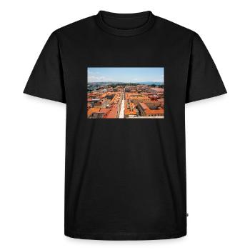 paysage urbain vieille ville Zadar dans l’état de Zadar - T-shirt Premium bio Homme - noir - Devant - Nico (187cm)