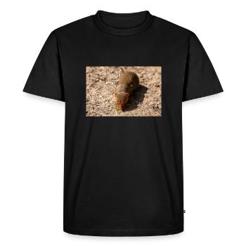 dwarf mongoose (in german Zwergmangusten) Helogale - Men's Premium Organic T-Shirt - black - Front - Nico (187cm)