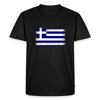 Pays du drapeau Grèce - T-shirt Premium bio Homme - noir - Devant - Nico (187cm)