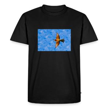 Guêpiers en vol - T-shirt Premium bio Homme - noir - Devant - Nico (187cm)
