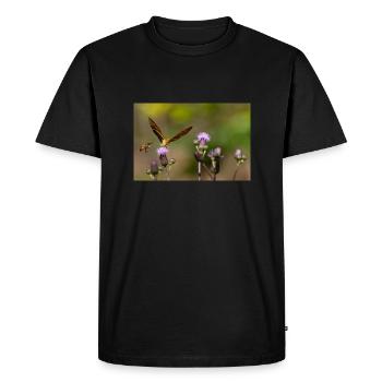 Fritillaire lavé à l’argent - T-shirt Premium bio Homme - noir - Devant - Nico (187cm)