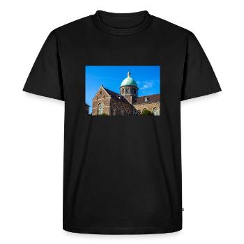 L’église Saint-Bavon (Sint Bavo Kerk) à Noordwijk - T-shirt Premium bio Homme - noir - Devant - Nico (187cm)