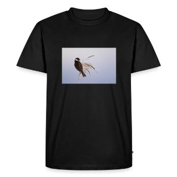 Bunting On Reeds - Men's Premium Organic T-Shirt - black - Front - Nico (187cm)