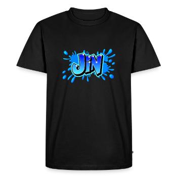 Graffiti JIN Imprimable sur tout !! - T-shirt Premium bio Homme - noir - Devant - Nico (187cm)