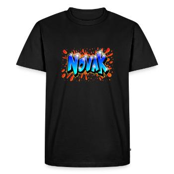 GRAFFITI NOVAK by Max le Tagueur French - T-shirt Premium bio Homme - noir - Devant - Nico (187cm)