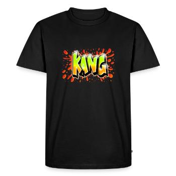 KANG GRAFFITI NAME PRINT - Men's Premium Organic T-Shirt - black - Front - Nico (187cm)