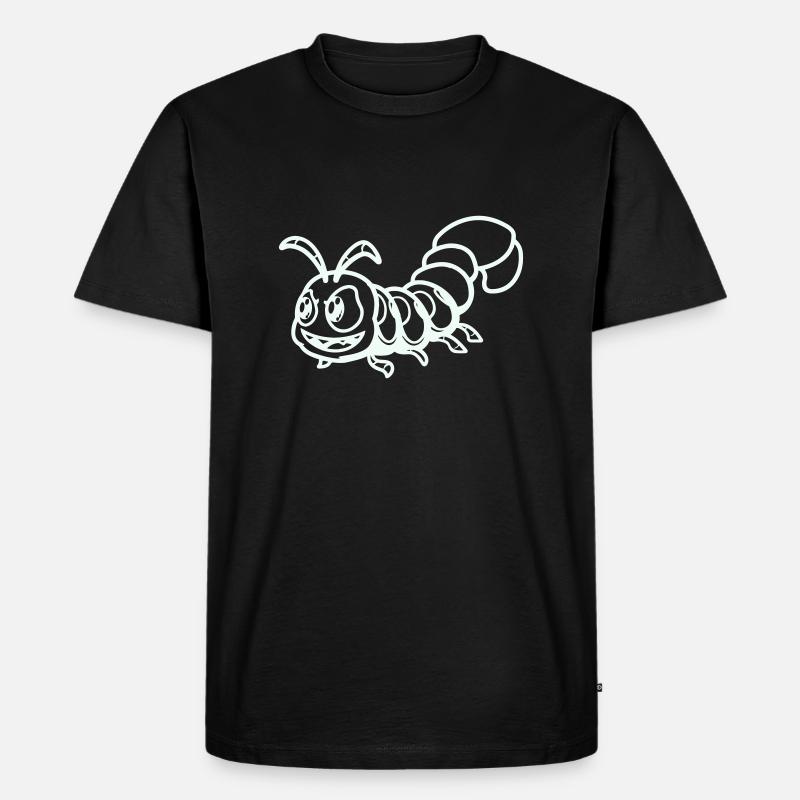 tausendfüßler comic - Männer Premium Bio T-Shirt - Schwarz