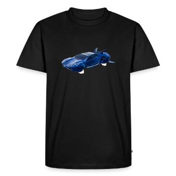 Sci-Fi Flying Car - Men's Premium Organic T-Shirt - black - Front - Nico (187cm)