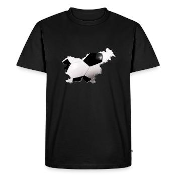 La carte de la Slovénie encadre le vrai football - T-shirt Premium bio Homme - noir - Devant - Nico (187cm)