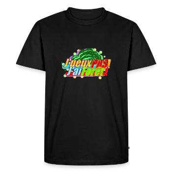 J'peux pas j'ai forêt ! - T-shirt Premium bio Homme - noir - Devant - Nico (187cm)