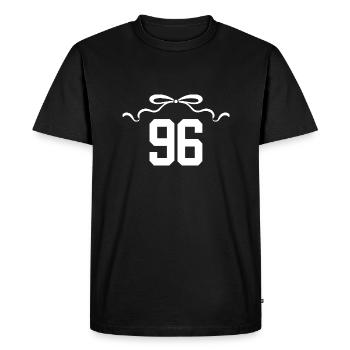 Numéro 96 noeud - 96e anniversaire - T-shirt Premium bio Homme - noir - Devant - Nico (187cm)