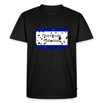 MG Kriti panneau de ville Platanias - T-shirt Premium bio Homme - noir - Devant - Nico (187cm)