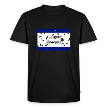 Panneau de la ville MG Kriti Anogeia - T-shirt Premium bio Homme - noir - Devant - Nico (187cm)