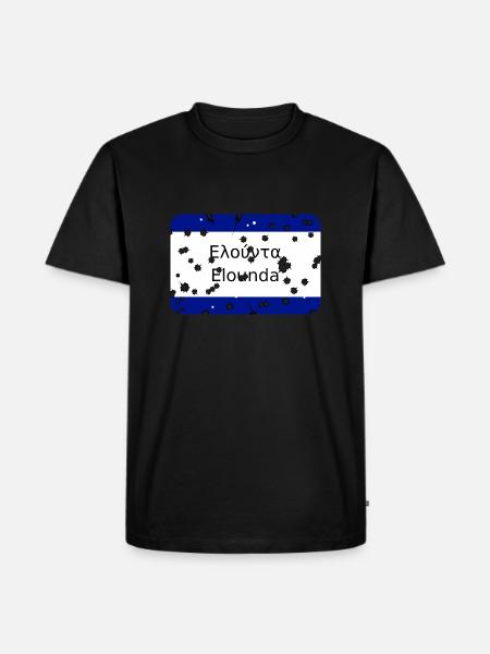 mg kriti ortsschild elounda - Männer Premium Bio T-Shirt - Schwarz